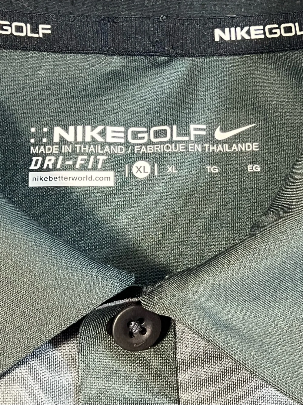 Nike Golf Tour Performance Dri-Fit Polo Shirt Mens Size XL Gray Pink Activewear